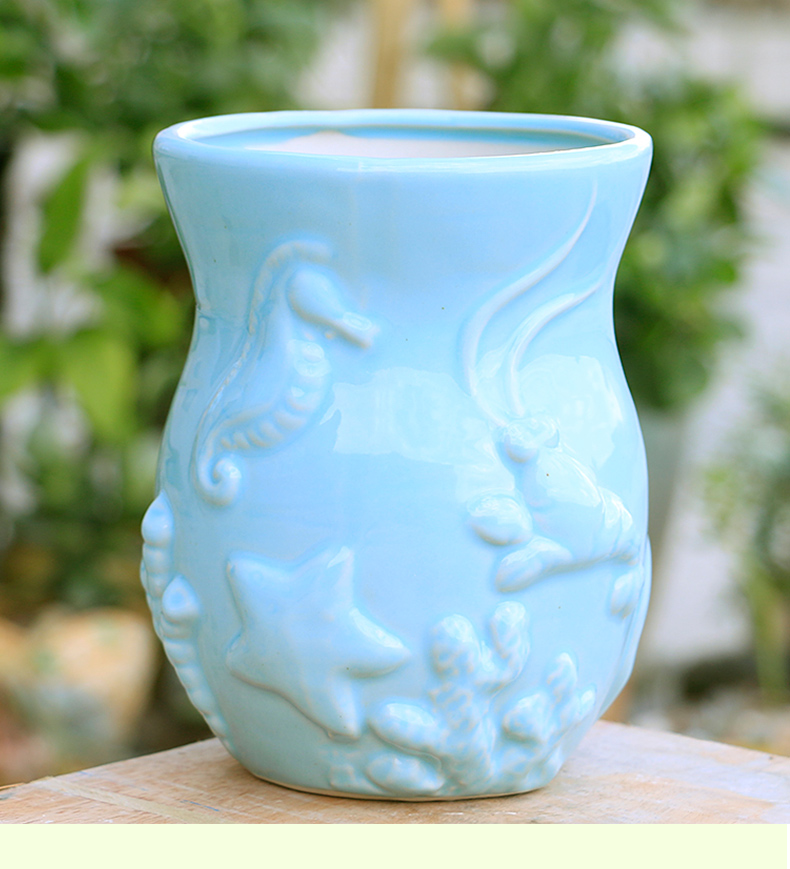 Old running the mage, ceramic flower pot creative coarse pottery move large caliber fleshy flower implement high basin package mail special offer a clearance