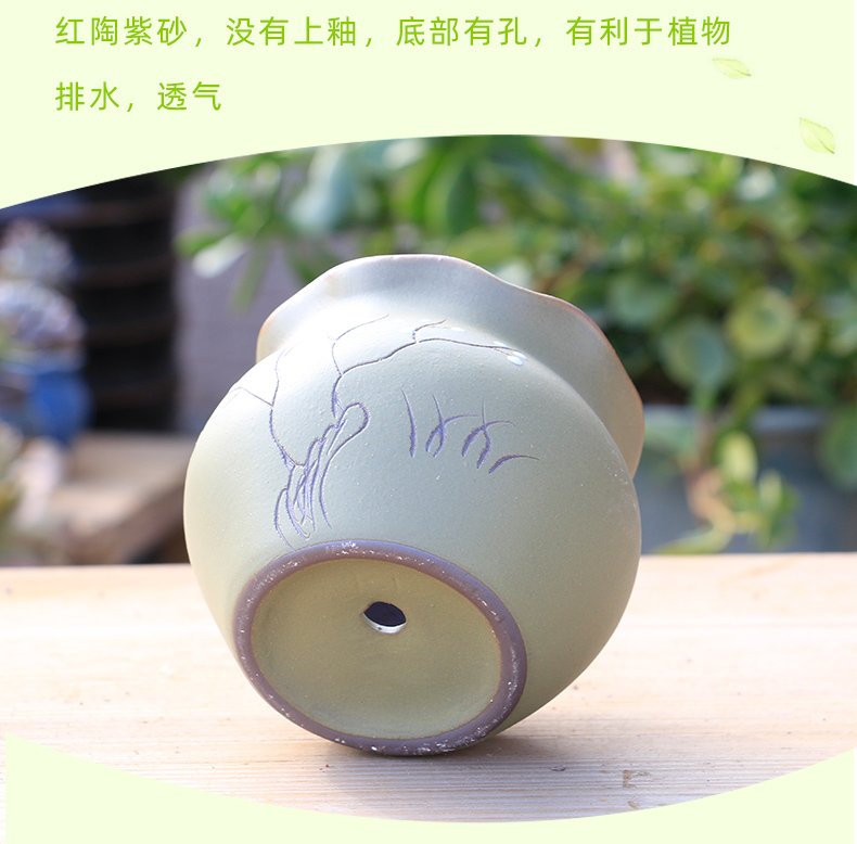 Most meat ceramic coarse pottery flowerpot breathable creative move of large diameter fleshy plant POTS, dedicated special offer a clearance