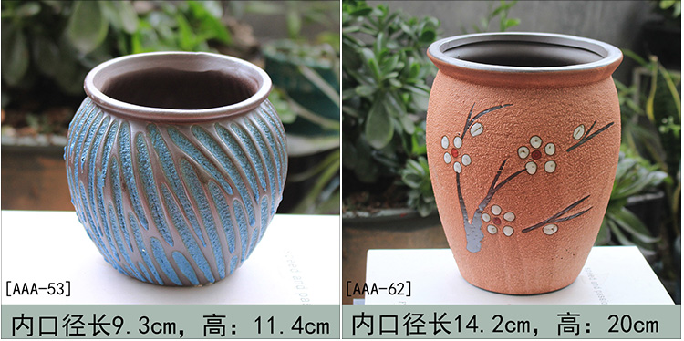 European fleshy flower pot through tall) tao meaty plant flower implement mercifully glaze creative flowerpot ceramic contracted