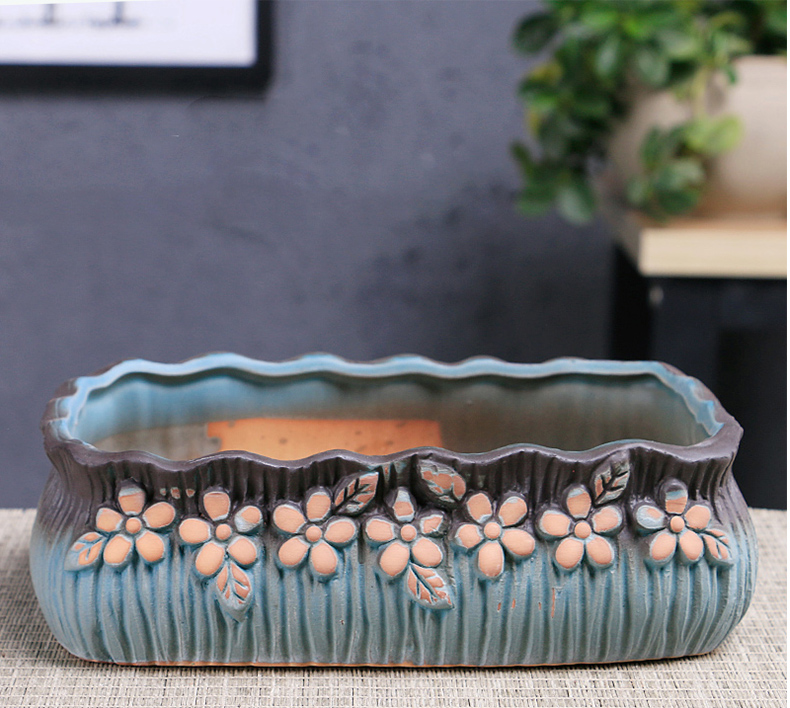 Large caliber many ceramic creative move coarse pottery flowerpot more meat platter combination with special offer a clearance potted the plants