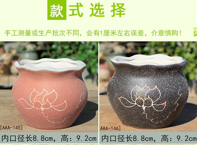 The Fleshy flowerpot creative red clay ceramic dedicated special offer a clearance meat meat the plants breathe freely flower pot in coarse pottery large diameter