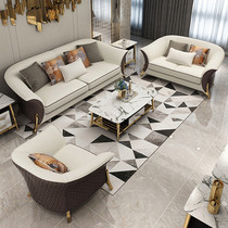 Sofa Modern Minimalist Port Style Light Lavish Villa Living Room Nordic Combined Suit 2020 New Leather Art Sofa