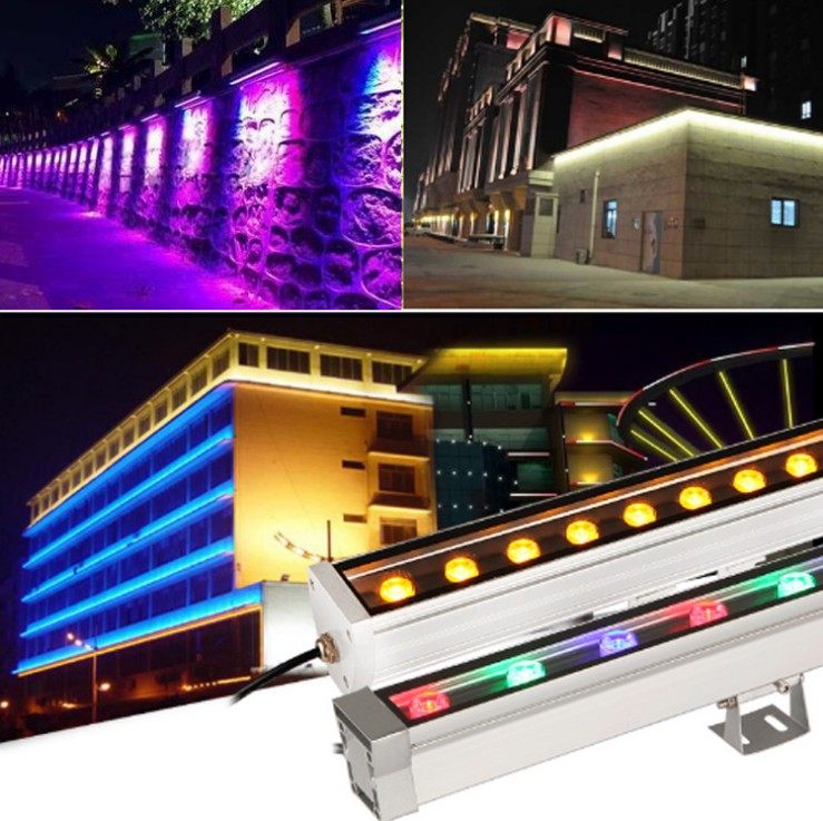 Led Wash Wall Lamp Monochrome Engineering Bridge Brightening Outdoor Waterproof Seven Color Wedding Celebration Background Wall High Power Line 