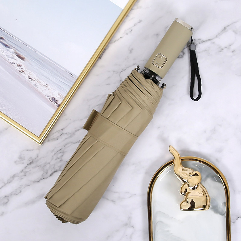 Full automatic umbrella female sun protection UV black rubber to increase reinforcement and thickness custom umbrellas