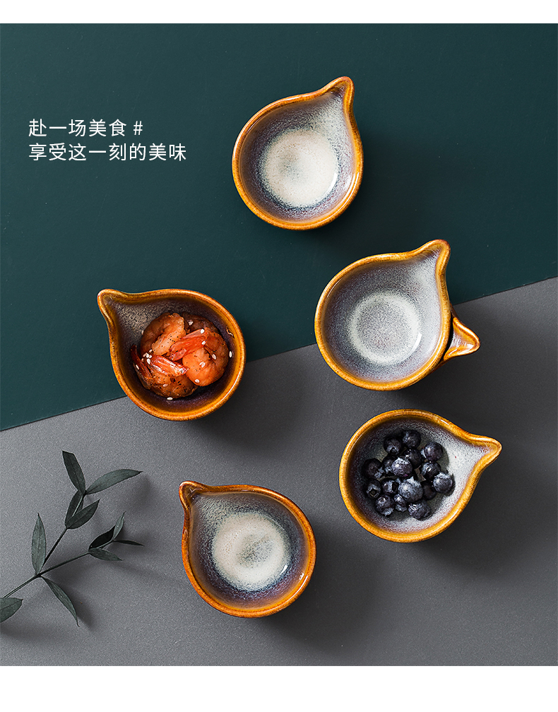 Japanese ceramics sauce dish hotel club creative move cold dish dish dish tableware dip seasoning caviar run out