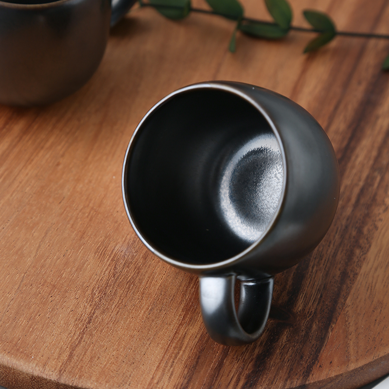 Japanese metal glaze ceramic coffee cup small capacity Italian espresso trumpet enrichment contracted hangers coffee cup