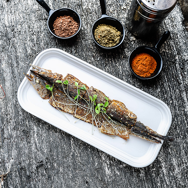 European matte enrolled porcelain rectangular plates of sushi household food dish western food all the dish tray was the features dishes