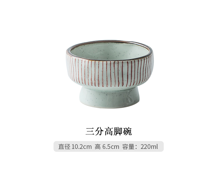 Japanese tall bowl of household ceramic bowl prevent hot thickening ice cream bowl, restoring ancient ways, dip bowl hotel tableware