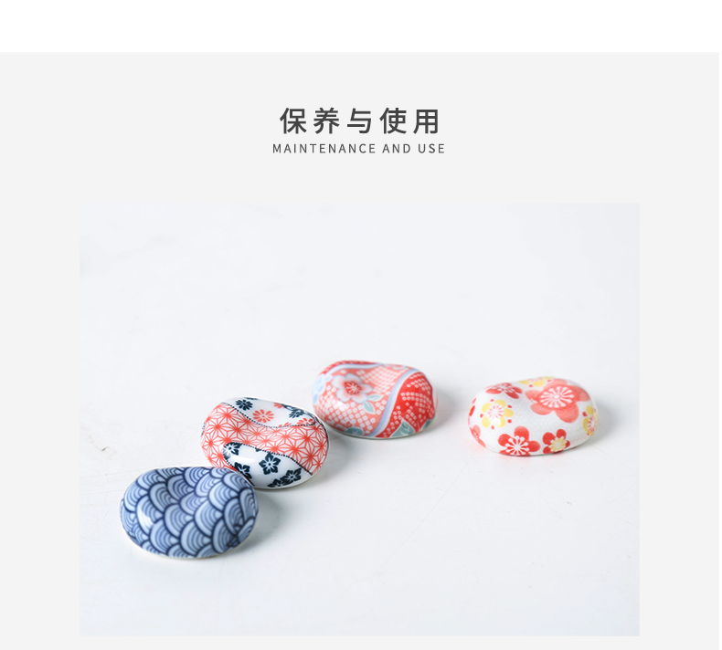 Japanese cherry blossom put ceramic supporting household kitchen table express chopsticks chopsticks frame bracket pillow creative move tableware chopsticks