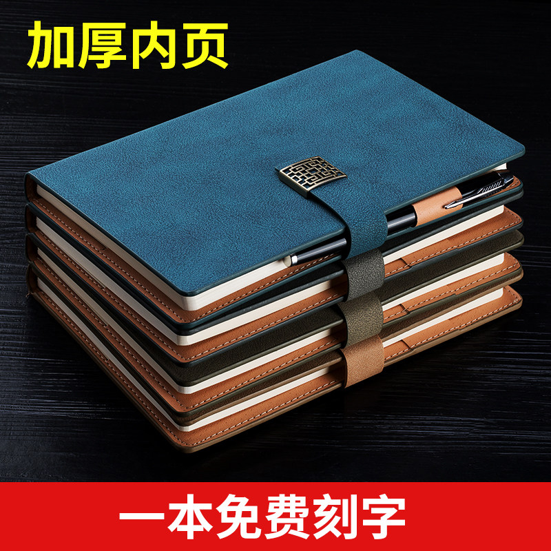 Custom a5 Notebook Notepad Business Benko Stationery Work Office Brief Goat Bappiben Retro Buttoned Frosted Minutes Pen Electric Protective Sheath Dress Box Set for LOGO