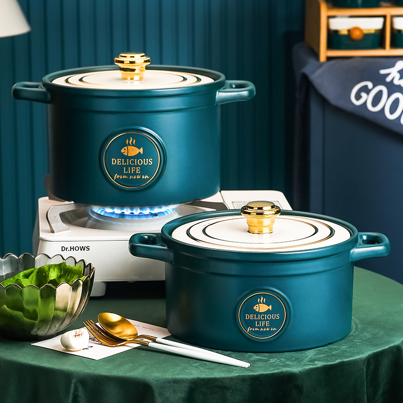 Casserole gas stove special stew pot soup home high temperature resistant ceramic pot dry burning non-cracking net red sand pot stew pot