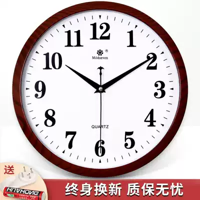 Clock and clock living room round creative personality clock Wall watch simple modern home silent electronic quartz clock Big