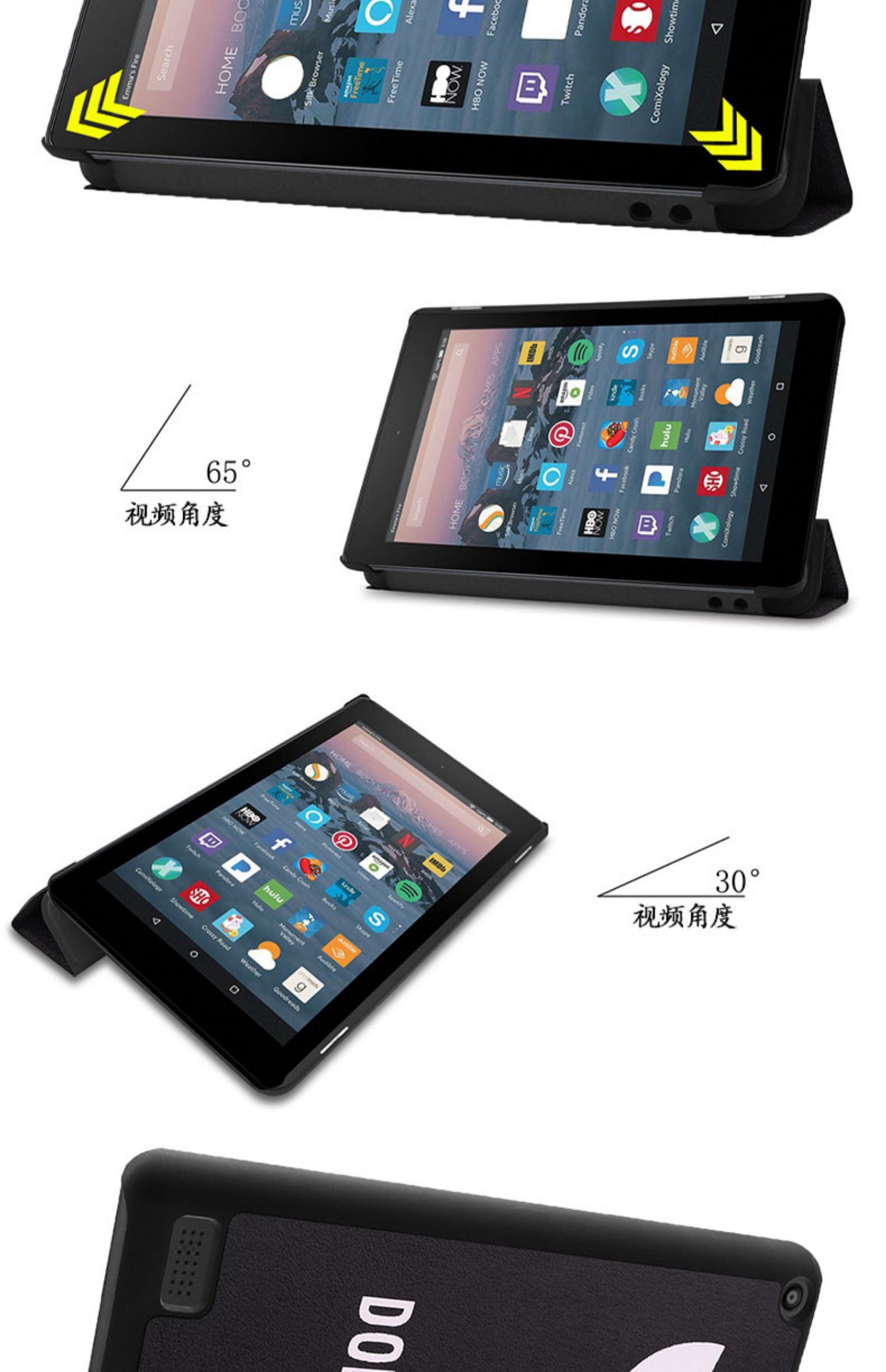 2019 mới Amazon Kindle Fire 7 vỏ bảo vệ Fire7 vỏ da ngủ máy tính bảng hoạt hình 2017 phiên bản khung vỏ chống rơi - Phụ kiện máy tính bảng bao da ipad pro 12.9 inch 2020