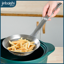 Kimba Shi colander 304 stainless steel household kitchen filter spoon Large fishing noodles dumpling fried hot pot fishing spoon