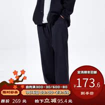 PSO Brand basic pleated trim trousers Tide Brand overalls mens loose straight pants casual wide leg pants