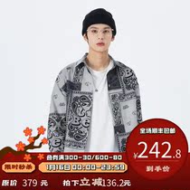 PSO BrandLOST BEAR-full printed cashew flower coach jacket male Spring and Autumn Tide card casual couple coat