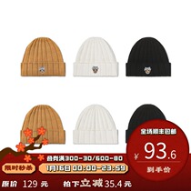 PSO Brand embroidered bear knit hat men and women in autumn and winter warm cold hat Tide Brand couple wool hat