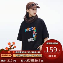 PSO Brand40 branch 200g double yarn pure cotton knitted fabric Rainbow Series short sleeve T-shirt mens Tide brand couples