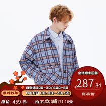 PSO Brand Plaid corduroy fabric inner plush jacket mens Tide Brand winter warm couple jacket