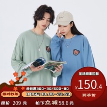 PSO Brand bear Velcro long sleeve T-shirt men loose Tide Brand 2021 New Base shirt couple top