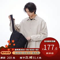 PSO Brand toothpick pleated decoration basic solid color shirt men Spring Autumn long sleeve shirt couple jacket