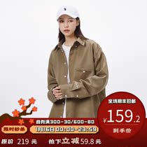 PSO Brand embroidered double lip bag solid color shirt men spring and autumn 2021 new long sleeve shirt couple coat