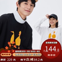 PSO Brand color block duck Series 40 cotton fabric long sleeve T-shirt mens Tide Brand lovers base shirt