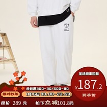PSO Brand bear illustration series LOGO fleece pants mens Tide Brand leg pants casual sports trousers