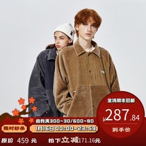 PSO Brand corduroy baseball uniform mens Tide Brand autumn and winter jacket fleece stitching couple casual jacket