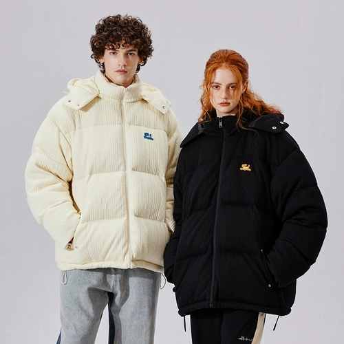 PSO Brand Милая съемная мужская бархатная куртка подходит для мужчин и женщин с капюшоном, утиный пух