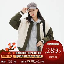 PSO Brand splice plush cotton coat mens tide card cotton baseball jacket 2021 new couples