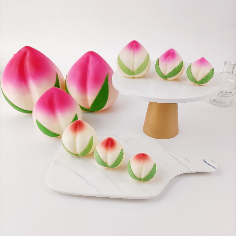 Chocolate Supeach Hollow Cake Decoration Edible Plug-in Solid Peach Wishing Birthday Banquet Back Cover Great Suo Peach