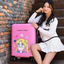 Luggage girl Korean cartoon personality college students small fresh suitcase luggage case trembles cute travel box