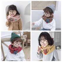 Baby scarf winter foreign style warm Korean girls knitted collar men winter children wool scarf children tide