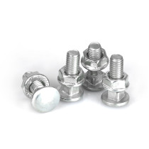 Semi-round head square neck carriage screw bolt galvanized semi-round head bridge screw M6M8*16 20 25 30mm