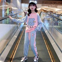 Girlsclothing fashion suit Yang spring dress 2022 new network red sports childrens clothes little girl spring and autumn