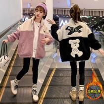 Girls coat fall and winter 2022 new network red - gas girls sweater winter clothing thickens the trend of childrens fashion