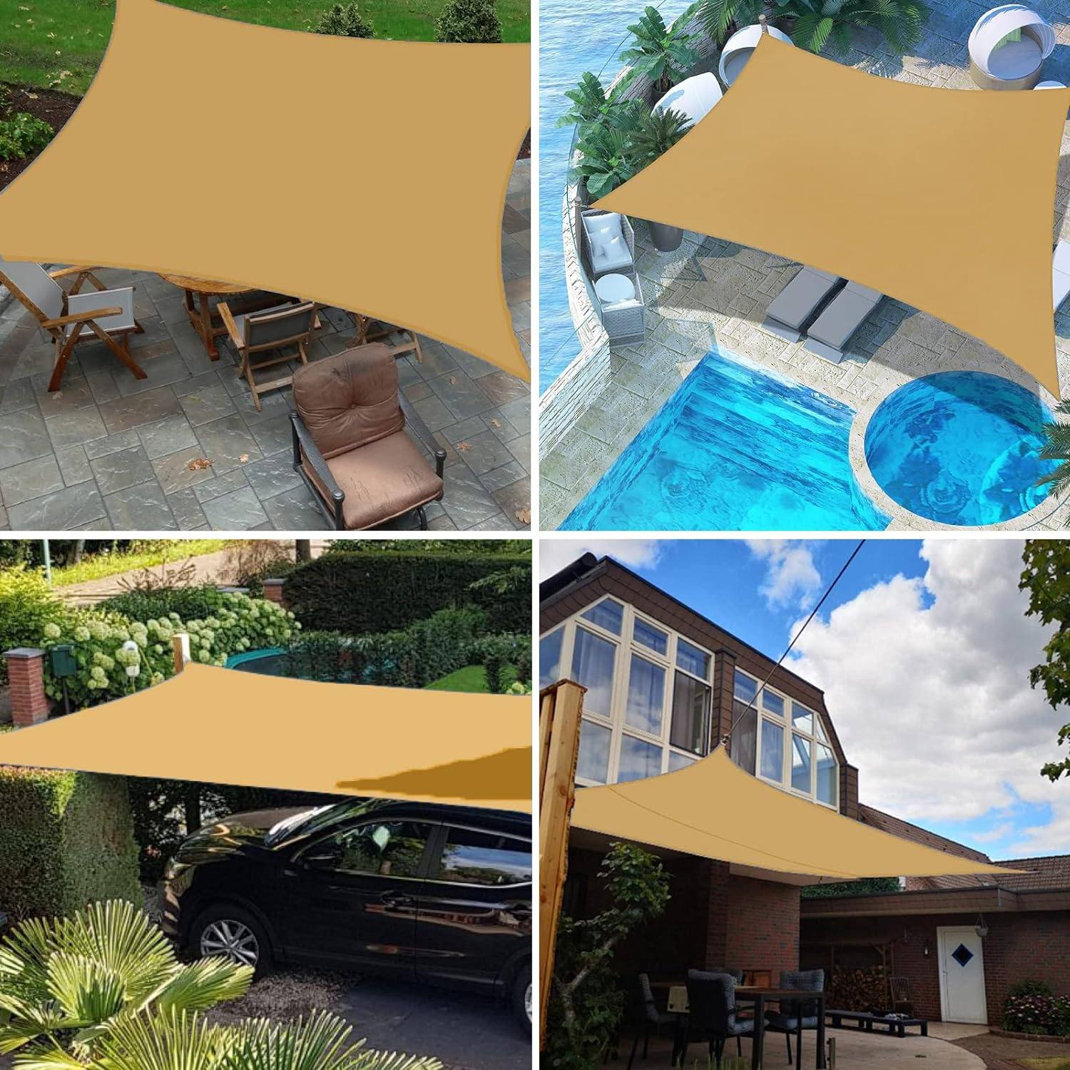 160g Beige Sunshade Net, Encrypted and Thickened, for Courtyard, Villa, Kindergarten, School, Sunshade, Sunroom, Sun Protection Net