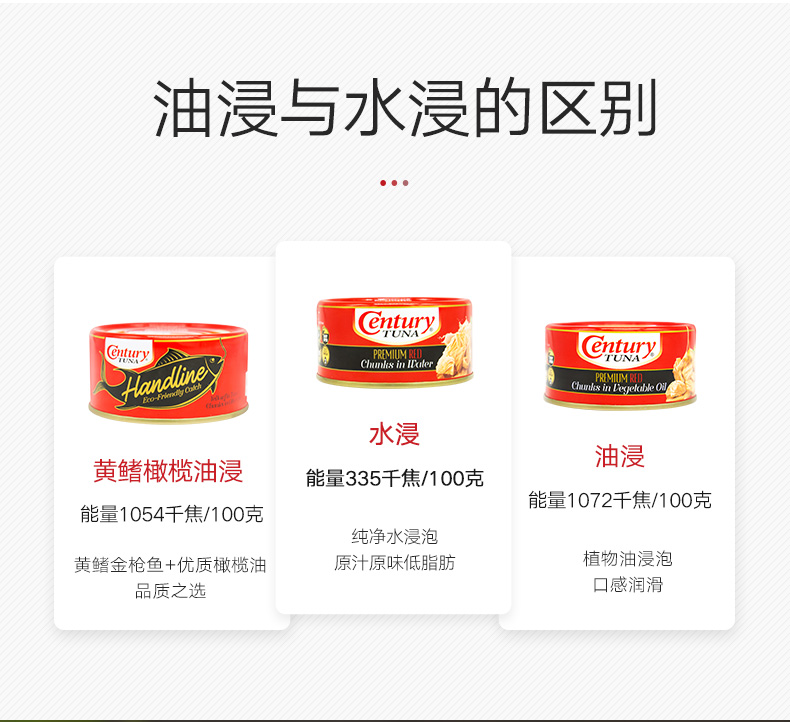 【鲜得味】水浸金枪鱼罐头3罐