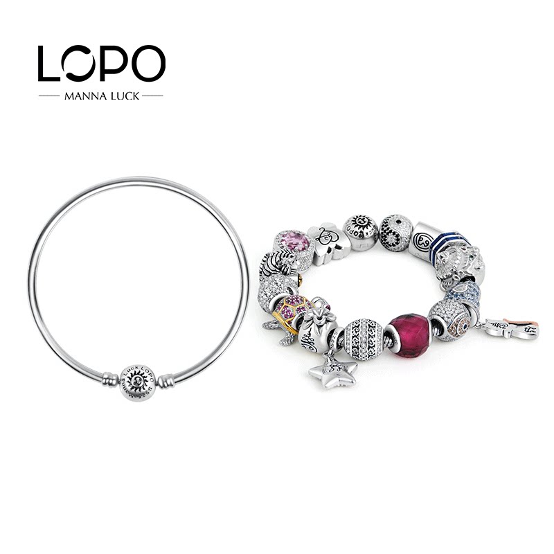 Longpo amulet Namo Sun round bracelet silver Lucky Pearl Thailand original meaning with young fashion