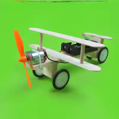 Children's hand-made boy airplane model assembly model aircraft Electric building block diy high school general middle school students