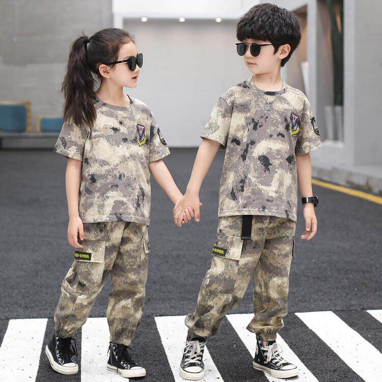Children's camouflaps uniformed young children to play short sleeve outdoor military training summer camp special soldiers performance clothes