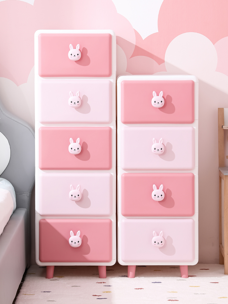 Multi-layer drawer type storage cabinet snacks plastic living room children's clothes baby wardrobe toy locker storage cabinet finishing cabinet