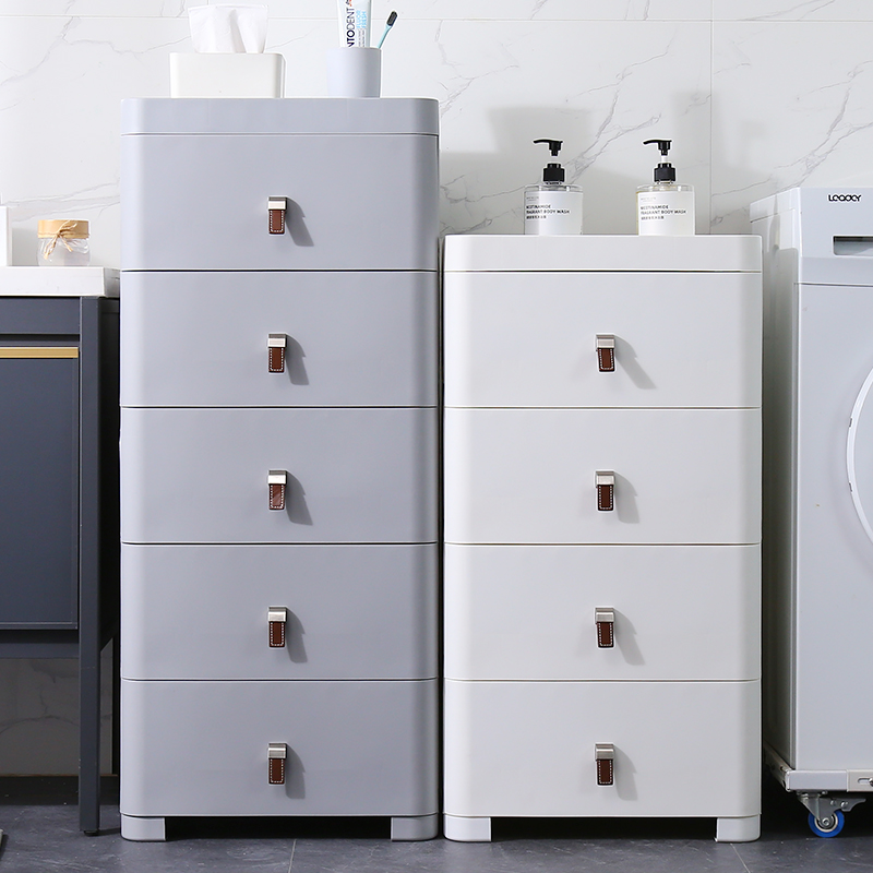 Thickened multi-layer drawer type storage cabinet plastic snack cabinet household storage cabinet finishing box storage cabinet five-drawer cabinet