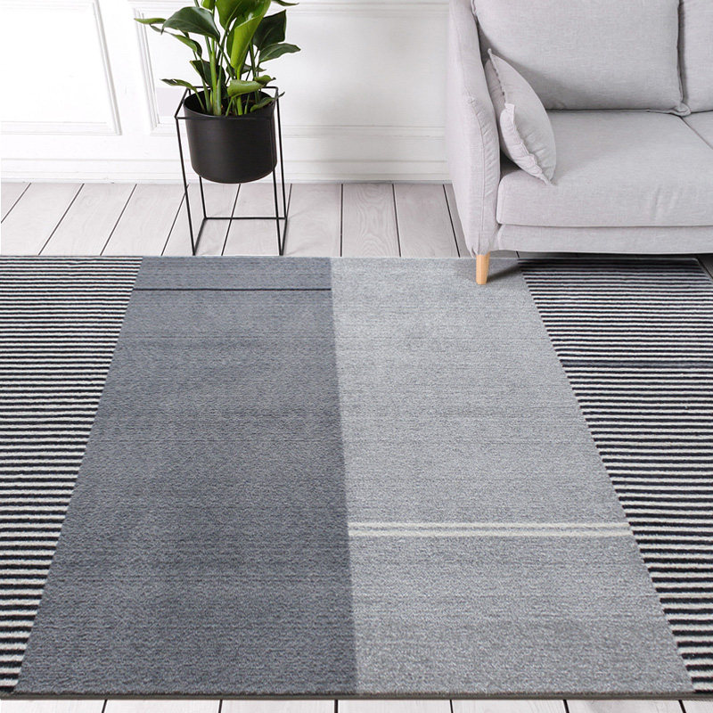 Nordic Minimalist Grey Striped Living Room Carpet Turkey Import Sofa Tea Table Mat home Bedroom Bedside Blanket