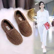 新款明星网红超火面包泰迪卷毛毛鞋