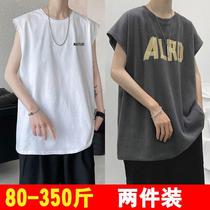 Summer sleeveless t-shirt men in tide fat plus loose sweatshirt and hao shirt hao
