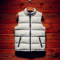 Winter mens cotton-padded vest vest mens loose Korean version of the trendy vest jacket coat winter clothes mens fashion