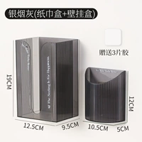 Серебряный табачный пепел (коробка для бумажной ткани+коробка дистанционного управления)