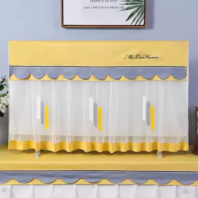 Turn on without taking the TV set dust cover set 55 hanging desktop fabric 65-inch LCD curved TV lace cover towel
